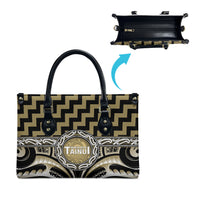 Aotearoa Waikato Tainui Leather Bag Maori Iwi Poutama Puhoro Tattoo LT14 - Polynesian Pride
