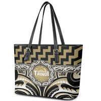 Aotearoa Waikato Tainui Leather Tote Bag Maori Iwi Poutama Puhoro Tattoo LT14 - Polynesian Pride