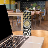Aotearoa Waikato Tainui Personalised Skinny Tumbler Maori Iwi Poutama Puhoro Tattoo LT14 - Polynesian Pride