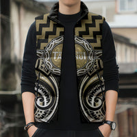 Aotearoa Waikato Tainui Personalised Sleeveless Puffer Jacket Maori Iwi Poutama Puhoro Tattoo LT14 - Polynesian Pride