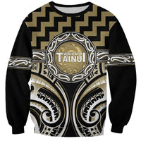 Aotearoa Waikato Tainui Personalised Sweatshirt Maori Iwi Poutama Puhoro Tattoo LT14 Unisex Old Yellow - Polynesian Pride