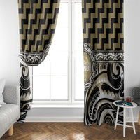 Aotearoa Waikato Tainui Window Curtain Maori Iwi Poutama Puhoro Tattoo LT14 - Polynesian Pride