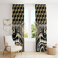 Aotearoa Waikato Tainui Window Curtain Maori Iwi Poutama Puhoro Tattoo LT14 - Polynesian Pride