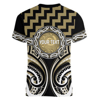 Aotearoa Waikato Tainui Personalised Women V-Neck T-Shirt Maori Iwi Poutama Puhoro Tattoo LT14 - Polynesian Pride