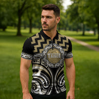 Aotearoa Waikato Tainui Personalised Zipper Polo Shirt Maori Iwi Poutama Puhoro Tattoo LT14 - Polynesian Pride
