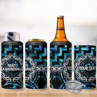 Aotearoa Ngati Kahungunu Personalised 4 in 1 Can Cooler Tumbler Maori Iwi Poutama Puhoro Tattoo LT14 - Polynesian Pride