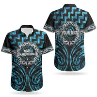 Aotearoa Ngati Kahungunu Personalised Couples Matching Off Shoulder Maxi Dress and Hawaiian Shirt Maori Iwi Poutama Puhoro Tattoo LT14 - Polynesian Pride