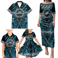 Aotearoa Ngati Kahungunu Personalised Family Matching Puletasi and Hawaiian Shirt Maori Iwi Poutama Puhoro Tattoo LT14 - Polynesian Pride