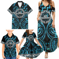 Aotearoa Ngati Kahungunu Personalised Family Matching Summer Maxi Dress and Hawaiian Shirt Maori Iwi Poutama Puhoro Tattoo LT14 - Polynesian Pride