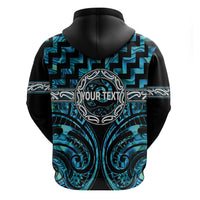 Aotearoa Ngati Kahungunu Personalised Hoodie Maori Iwi Poutama Puhoro Tattoo LT14 - Polynesian Pride