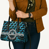 Aotearoa Ngati Kahungunu Leather Bag Maori Iwi Poutama Puhoro Tattoo LT14 - Polynesian Pride