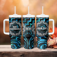 Aotearoa Ngati Kahungunu Personalised Tumbler With Handle Maori Iwi Poutama Puhoro Tattoo LT14 - Polynesian Pride