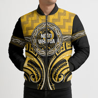 Aotearoa Ngati Whatua Personalised Bomber Puffer Jacket Maori Iwi Poutama Puhoro Tattoo LT14 - Polynesian Pride