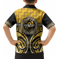 Aotearoa Ngati Whatua Personalised Kid Hawaiian Shirt Maori Iwi Poutama Puhoro Tattoo LT14 - Polynesian Pride