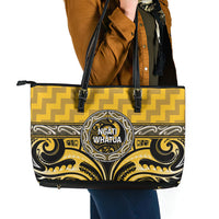Aotearoa Ngati Whatua Leather Tote Bag Maori Iwi Poutama Puhoro Tattoo LT14 - Polynesian Pride