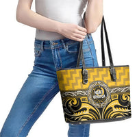 Aotearoa Ngati Whatua Leather Tote Bag Maori Iwi Poutama Puhoro Tattoo LT14 - Polynesian Pride