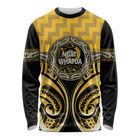 Aotearoa Ngati Whatua Personalised Long Sleeve Shirt Maori Iwi Poutama Puhoro Tattoo LT14 Unisex Yellow - Polynesian Pride