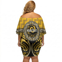 Aotearoa Ngati Whatua Personalised Off Shoulder Short Dress Maori Iwi Poutama Puhoro Tattoo LT14 - Polynesian Pride
