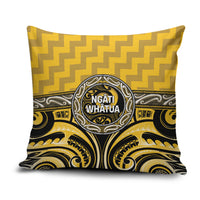 Aotearoa Ngati Whatua Pillow Cover Maori Iwi Poutama Puhoro Tattoo LT14 Yellow - Polynesian Pride
