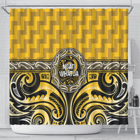 Aotearoa Ngati Whatua Shower Curtain Maori Iwi Poutama Puhoro Tattoo LT14 - Polynesian Pride