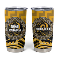 Aotearoa Ngati Whatua Personalised Tumbler Cup Maori Iwi Poutama Puhoro Tattoo LT14 Yellow - Polynesian Pride