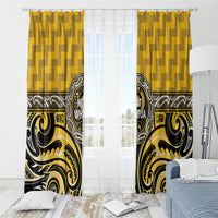 Aotearoa Ngati Whatua Window Curtain Maori Iwi Poutama Puhoro Tattoo LT14 - Polynesian Pride