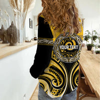 Aotearoa Ngati Whatua Personalised Women Casual Shirt Maori Iwi Poutama Puhoro Tattoo LT14 - Polynesian Pride