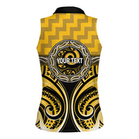 Aotearoa Ngati Whatua Personalised Women Sleeveless Polo Shirt Maori Iwi Poutama Puhoro Tattoo LT14 - Polynesian Pride