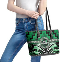 Aotearoa Ngati Maniapoto Leather Tote Bag Maori Iwi Poutama Puhoro Tattoo LT14 - Polynesian Pride