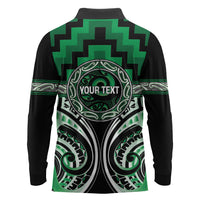 Aotearoa Ngati Maniapoto Personalised Long Sleeve Polo Shirt Maori Iwi Poutama Puhoro Tattoo LT14 - Polynesian Pride