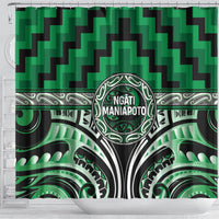 Aotearoa Ngati Maniapoto Shower Curtain Maori Iwi Poutama Puhoro Tattoo LT14 - Polynesian Pride