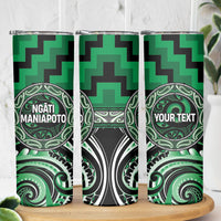 Aotearoa Ngati Maniapoto Personalised Skinny Tumbler Maori Iwi Poutama Puhoro Tattoo LT14 - Polynesian Pride
