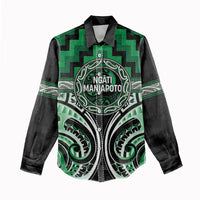 Aotearoa Ngati Maniapoto Personalised Women Casual Shirt Maori Iwi Poutama Puhoro Tattoo LT14 - Polynesian Pride