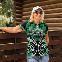 Aotearoa Ngati Maniapoto Personalised Women Polo Shirt Maori Iwi Poutama Puhoro Tattoo LT14 - Polynesian Pride