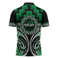 Aotearoa Ngati Maniapoto Personalised Zipper Polo Shirt Maori Iwi Poutama Puhoro Tattoo LT14 - Polynesian Pride
