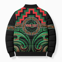 Aotearoa Ngai Tuhoe Personalised Bomber Puffer Jacket Maori Iwi Poutama Puhoro Tattoo LT14 - Polynesian Pride