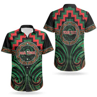 Aotearoa Ngai Tuhoe Personalised Couples Matching Puletasi and Hawaiian Shirt Maori Iwi Poutama Puhoro Tattoo LT14 - Polynesian Pride