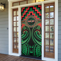 Aotearoa Ngai Tuhoe Personalised Door Cover Maori Iwi Poutama Puhoro Tattoo LT14 - Polynesian Pride