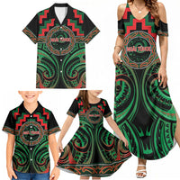 Aotearoa Ngai Tuhoe Personalised Family Matching Summer Maxi Dress and Hawaiian Shirt Maori Iwi Poutama Puhoro Tattoo LT14 - Polynesian Pride