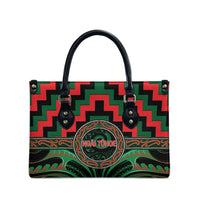 Aotearoa Ngai Tuhoe Leather Bag Maori Iwi Poutama Puhoro Tattoo LT14 - Polynesian Pride
