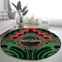 Aotearoa Ngai Tuhoe Round Carpet Maori Iwi Poutama Puhoro Tattoo LT14 - Polynesian Pride