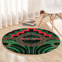 Aotearoa Ngai Tuhoe Round Carpet Maori Iwi Poutama Puhoro Tattoo LT14 - Polynesian Pride