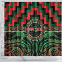 Aotearoa Ngai Tuhoe Shower Curtain Maori Iwi Poutama Puhoro Tattoo LT14 - Polynesian Pride
