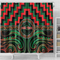 Aotearoa Ngai Tuhoe Shower Curtain Maori Iwi Poutama Puhoro Tattoo LT14 - Polynesian Pride