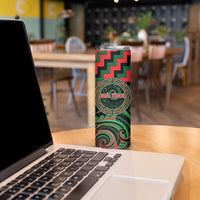 Aotearoa Ngai Tuhoe Personalised Skinny Tumbler Maori Iwi Poutama Puhoro Tattoo LT14 - Polynesian Pride