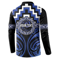 Aotearoa Ngati Tuwharetoa Personalised Button Sweatshirt Maori Iwi Poutama Puhoro Tattoo LT14 - Polynesian Pride