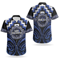 Aotearoa Ngati Tuwharetoa Personalised Couples Matching Puletasi and Hawaiian Shirt Maori Iwi Poutama Puhoro Tattoo LT14 - Polynesian Pride