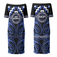 Aotearoa Ngati Tuwharetoa Personalised Couples Matching Puletasi and Hawaiian Shirt Maori Iwi Poutama Puhoro Tattoo LT14 - Polynesian Pride