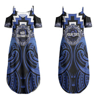Aotearoa Ngati Tuwharetoa Personalised Couples Matching Summer Maxi Dress and Hawaiian Shirt Maori Iwi Poutama Puhoro Tattoo LT14 - Polynesian Pride