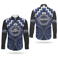 Aotearoa Ngati Tuwharetoa Personalised Couples Matching Summer Maxi Dress and Long Sleeve Button Shirt Maori Iwi Poutama Puhoro Tattoo LT14 - Polynesian Pride